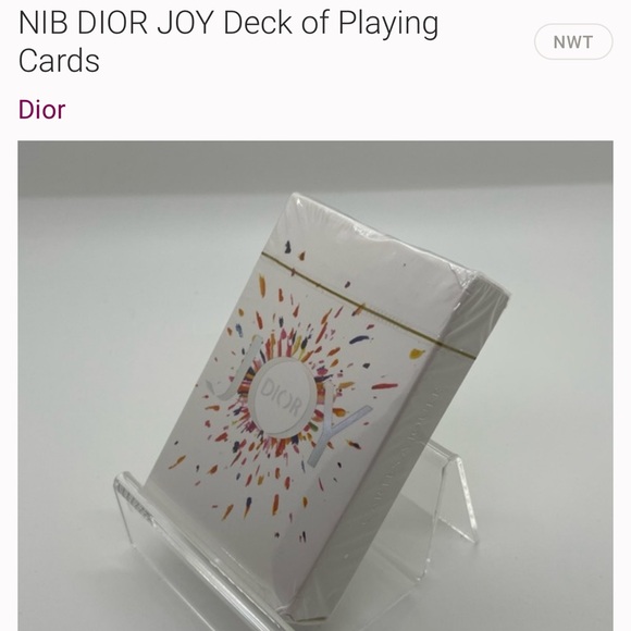 Sapphire Dior Bundle Sealed Deck of Cards and Velvet Trousse Pouch Bag - Picture 10 of 10